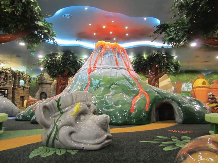 Volcano at an indoor playground