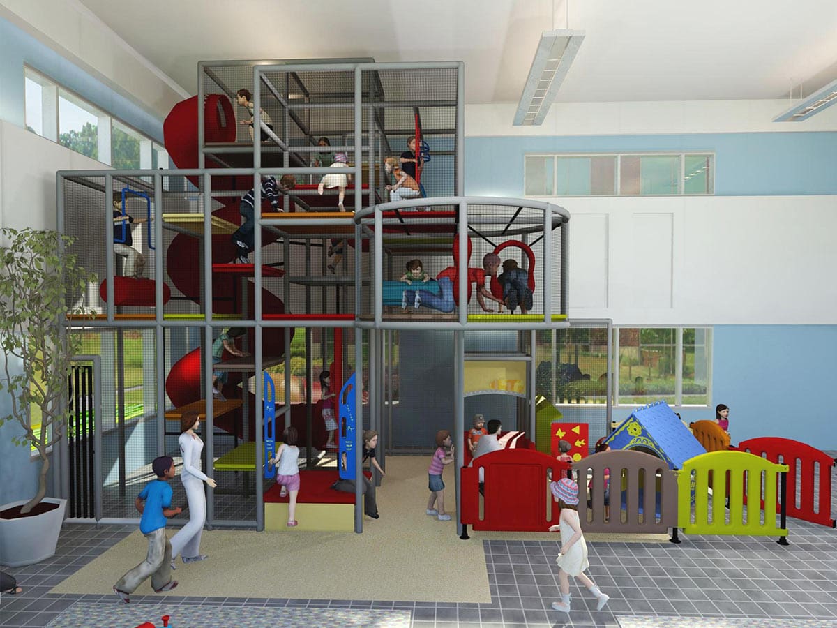 indoor contained playground medium sized