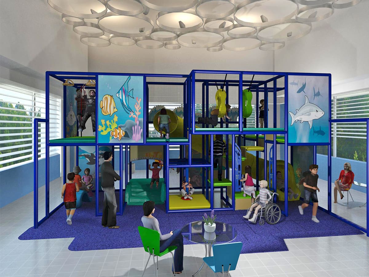 underwater themed themed indoor playground