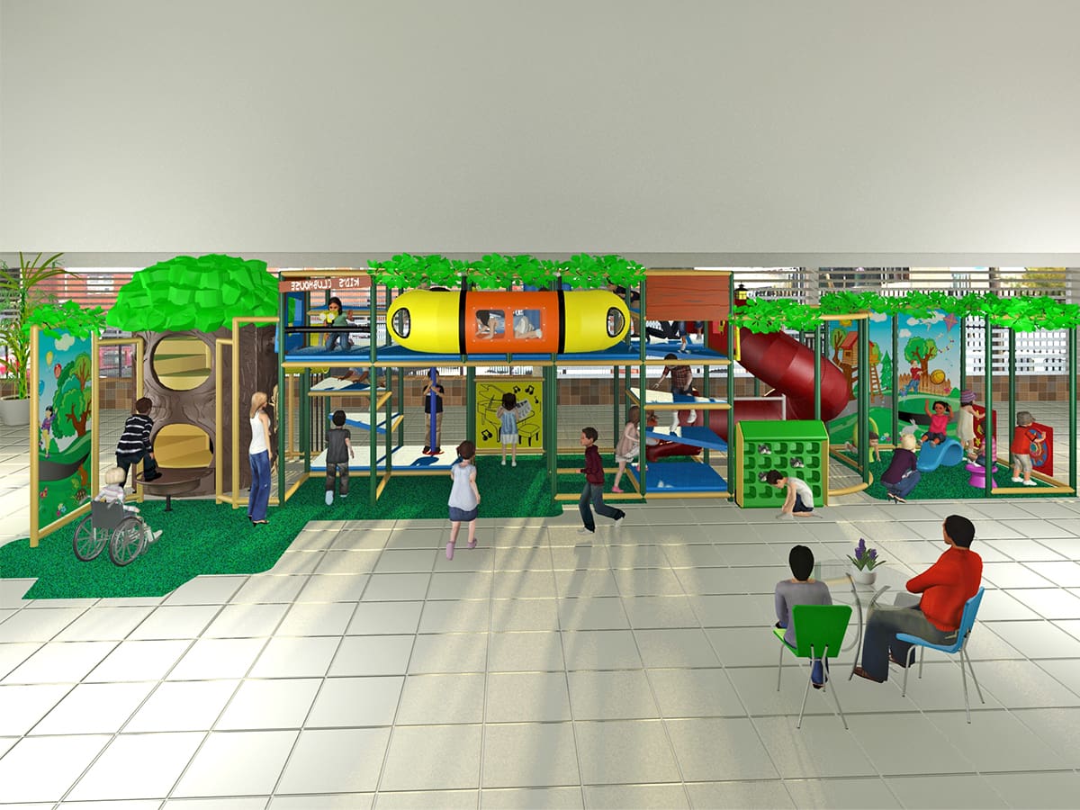 clubhouse themed indoor playground