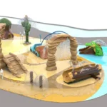 layout of splash pad play area