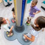 Four children playing Stomp to the Top